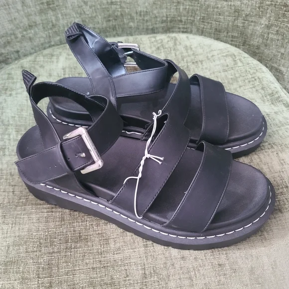Target Black Thalia Sandals Size 9 Wide - Picture 3 of 5